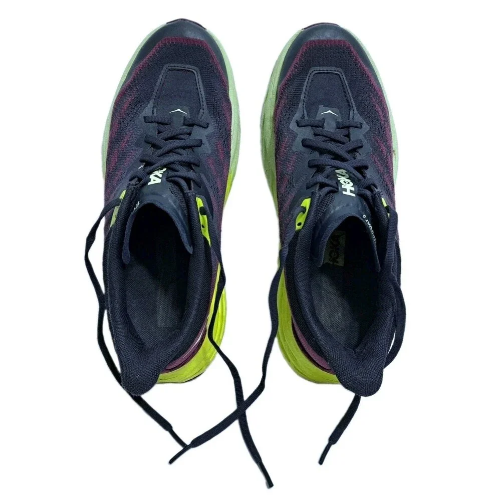 Hoka Speedgoat 5 Women's Size 9.5B Black Purple Green Running Shoes Sneakers
